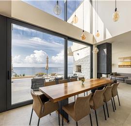 3 x 5 bedroom seafront villa with heated infinity pool near Rogoznica, sleeps 10